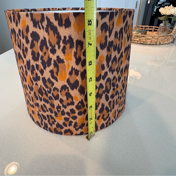 Anthropologie Leopard Print Lamp Shade - Orange and Black - Picture 5 of 8